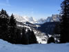 Looking back down the Val Gardena from the Monte Pana area